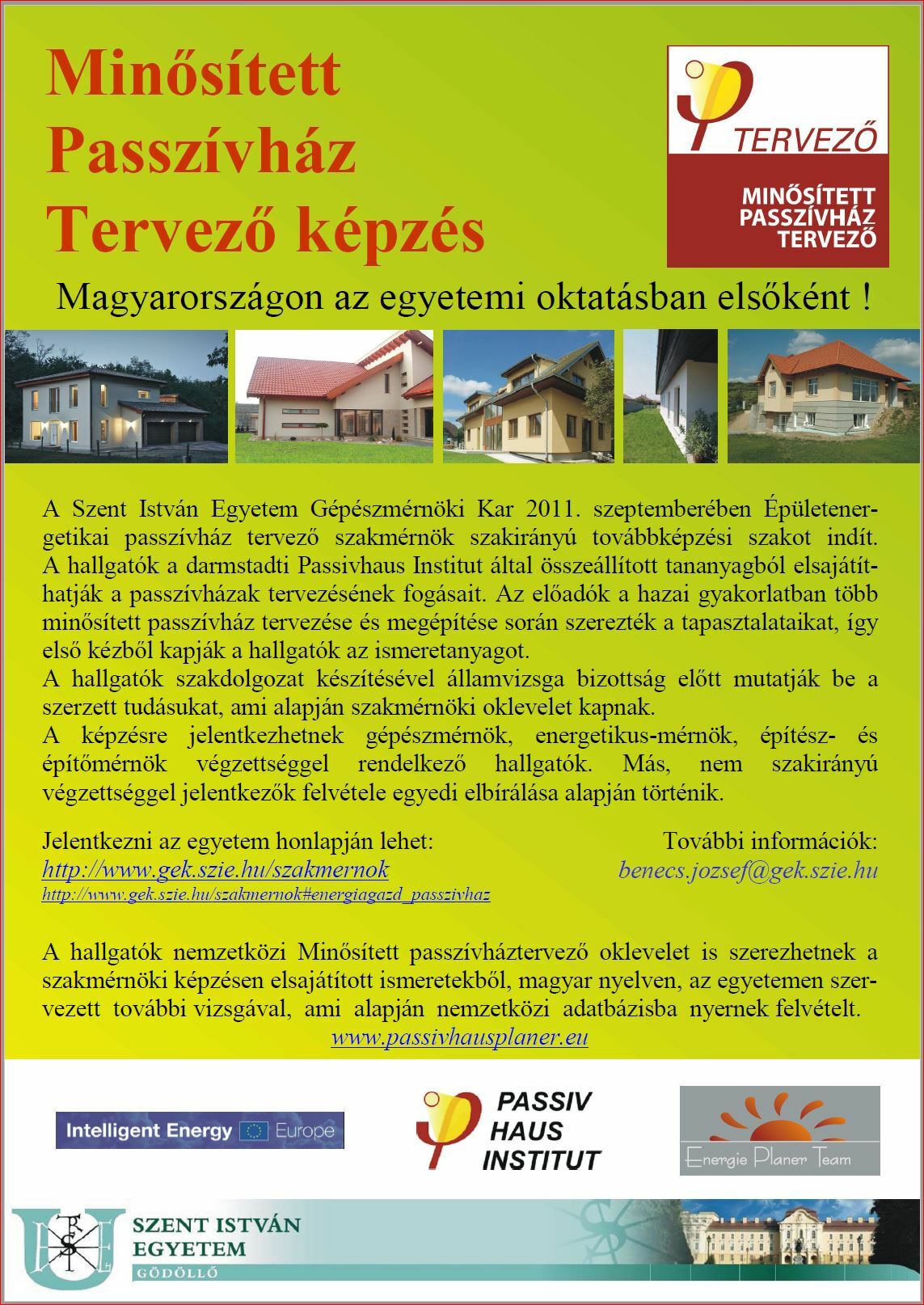 passzívház egyetem